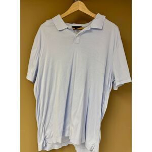 Banana Republic Luxe Touch‎ Performance Polo Shirt Light Blue Classic Fit L